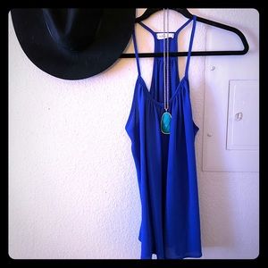 Royal Blue Flowy Tank
